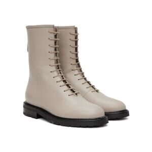 Womens LEGRES made in Italy Lace Up Combat Boots Nappa Leather Tan Size 37 EUC